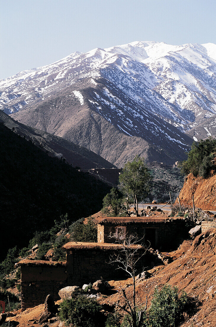 Mount Toubkal (4,165 m.), the highest mountain in Morocco