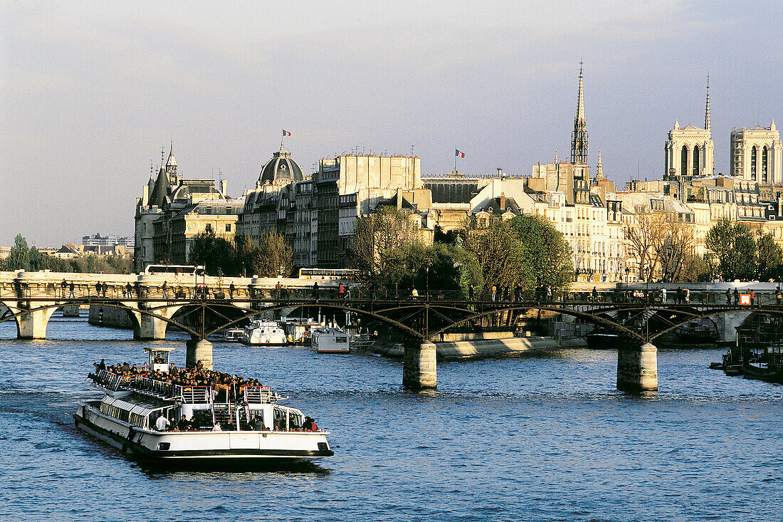 Bateu-Mouche on Seine River. Paris. France