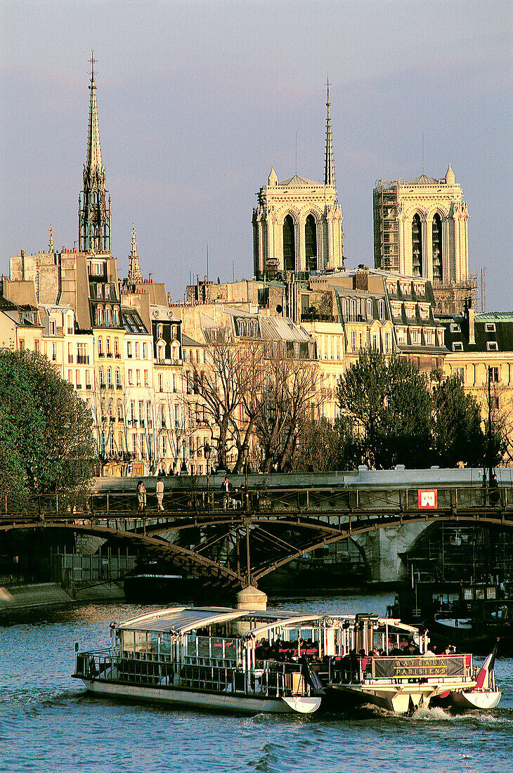 Bateu-Mouche on Seine River. Paris. France