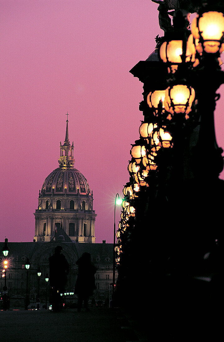 Pont Alexandre III and Hôtel des Invalides. Paris. France