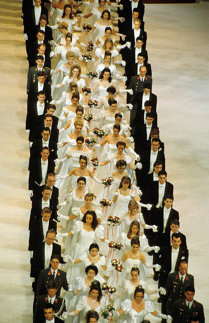 Opera ball, grand opening. Vienna. Austria