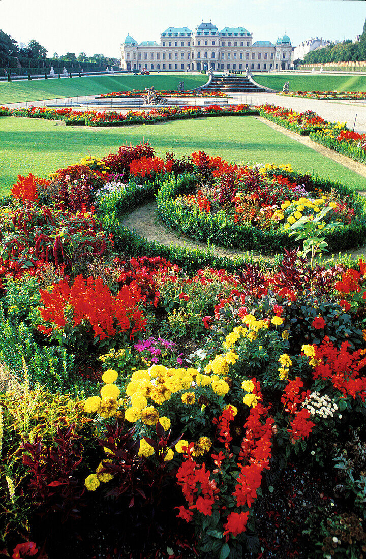 Belvedere Park in summer. Vienna. Austria