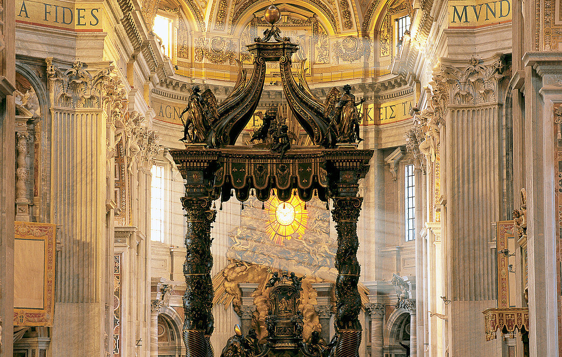 Baldachin, by Gian Lorenzo Bernini. St. Peter s. Vatican City. Rome. Italy