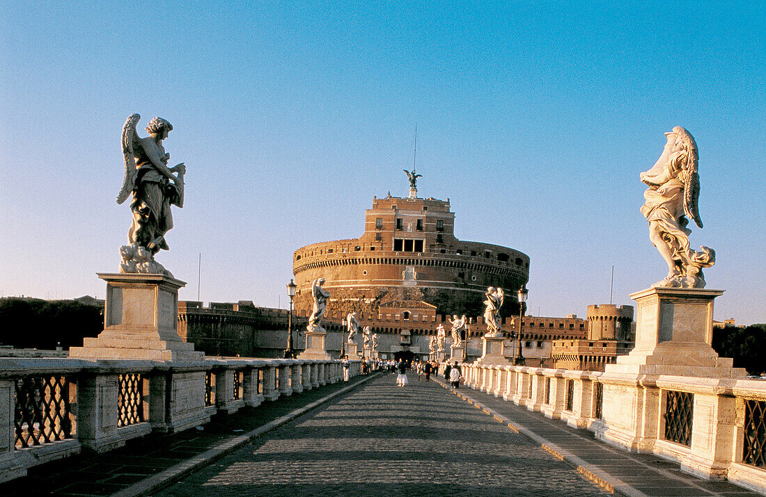 Sant Angelo Castle and bridge. Rome. Italy
