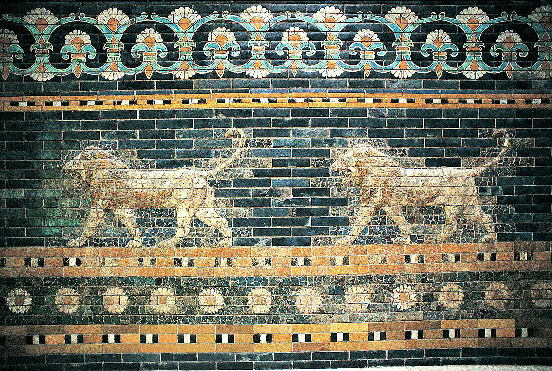 Mesopotamia Lions. Ishtar Gate. Pergamon Museum. Berlin. Germany