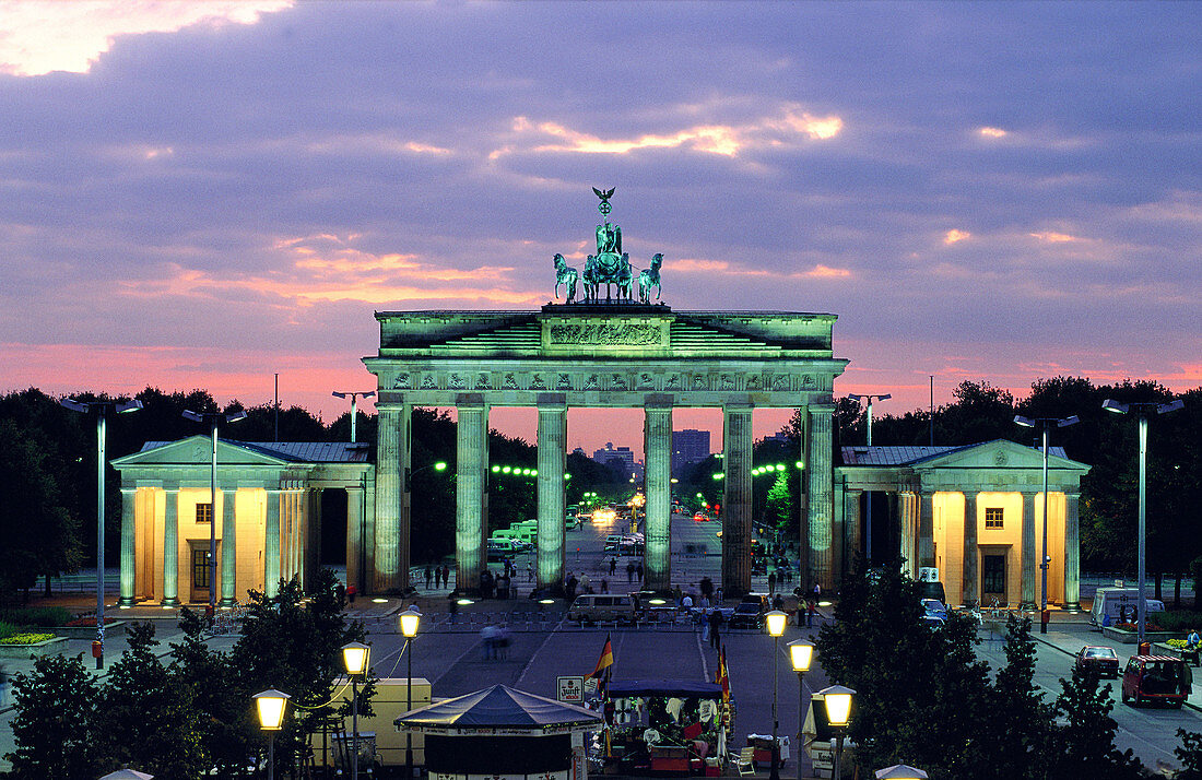 Brandenburg Gate at dusk. Berlin. Germany