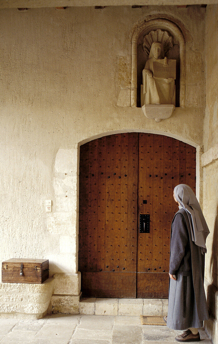 Nun at convent. Normandie. France