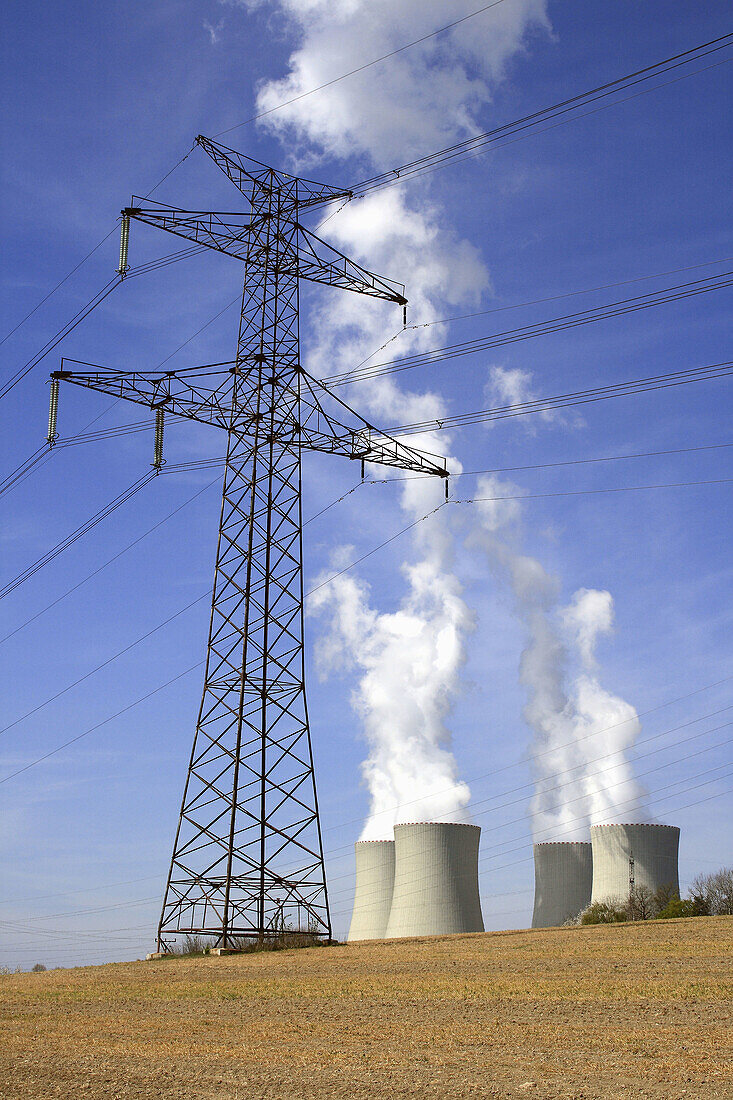 Nuclear power station. Temelin. District of Budweis. South Bohemia. Czech Republic