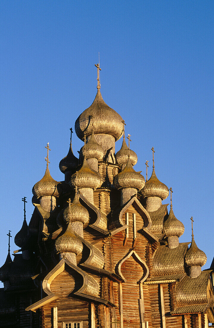 Preobranzhenskaya (Transfiguration) Church, built in wood. Kizhi Island. Russia