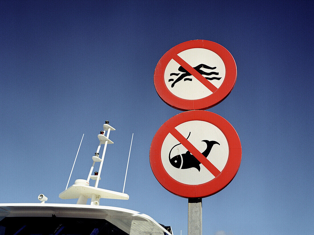 No swimming, no fishing