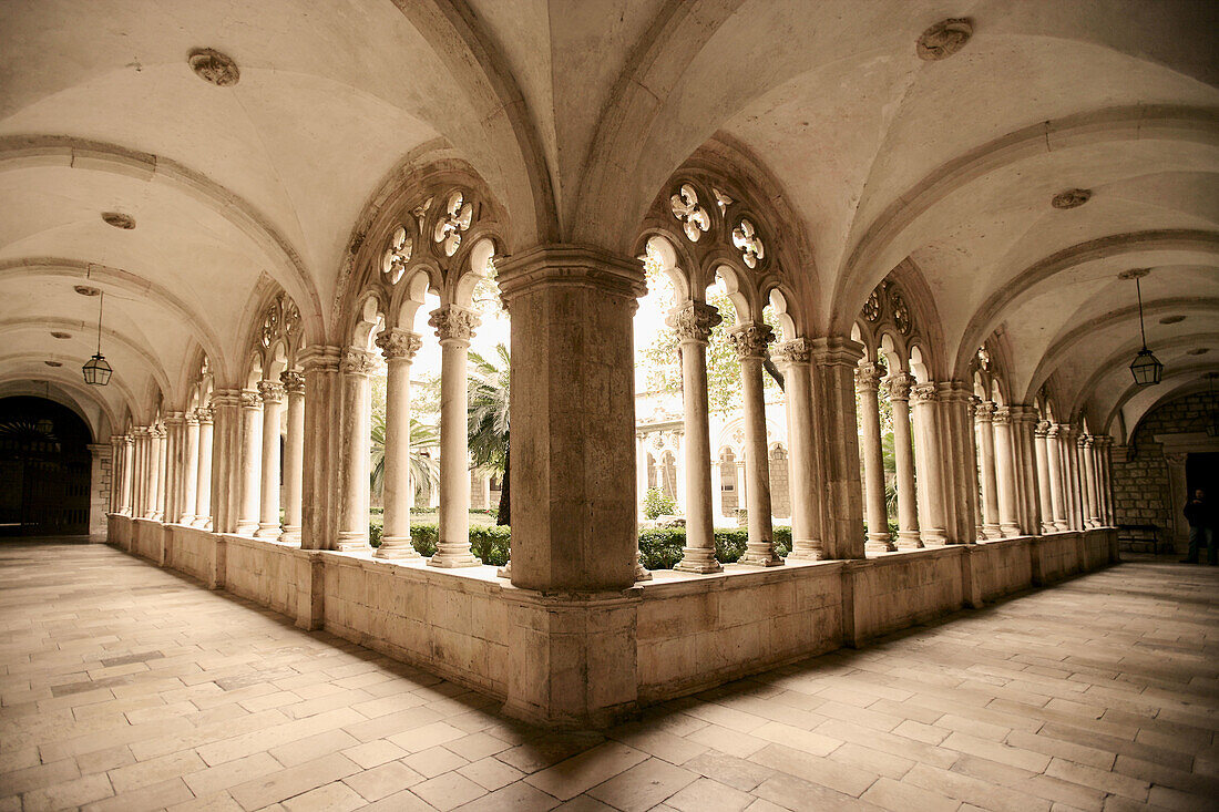 Dominican convent cloister. Dubrovnik, Croatia