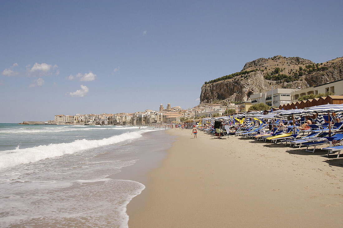 Cefalú beach. Sicily, Italy.