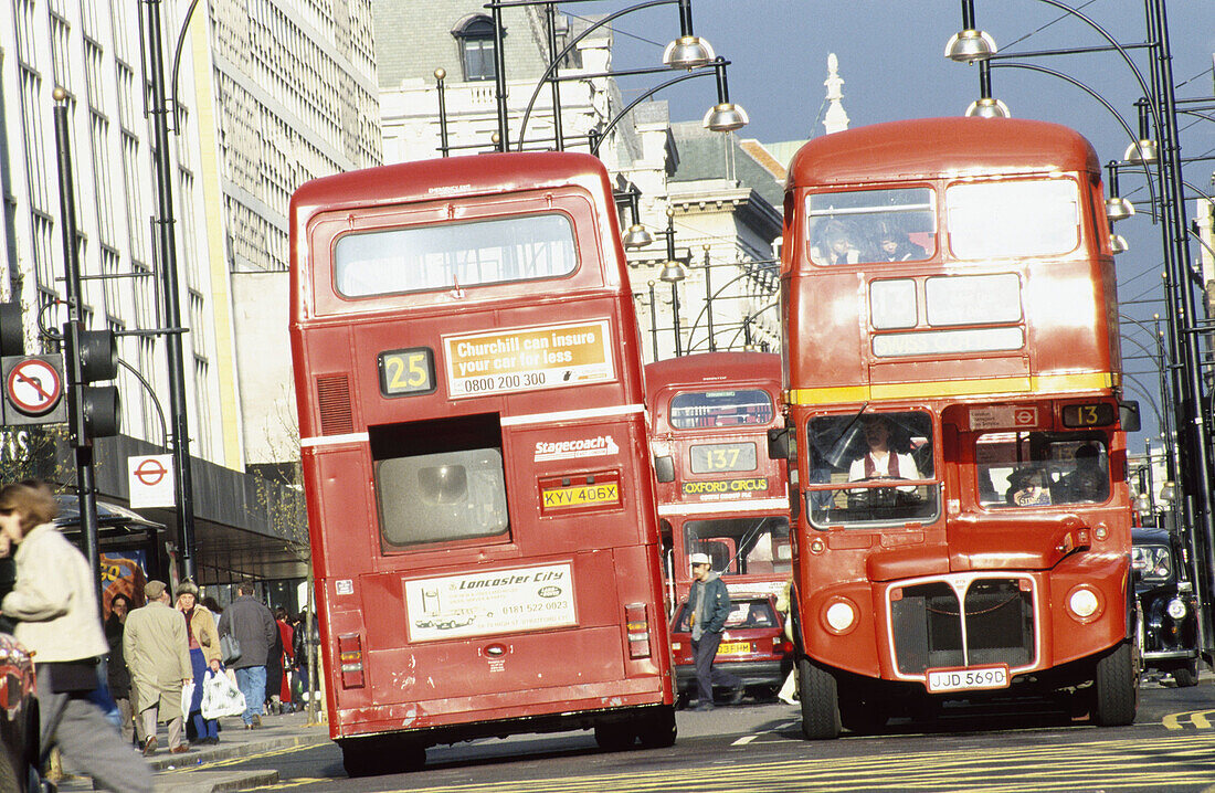 Buses. London. England