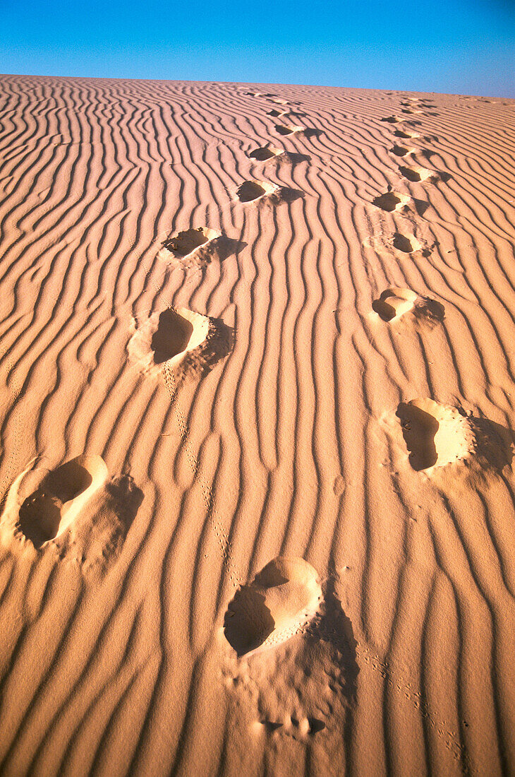 Footpronts in sand