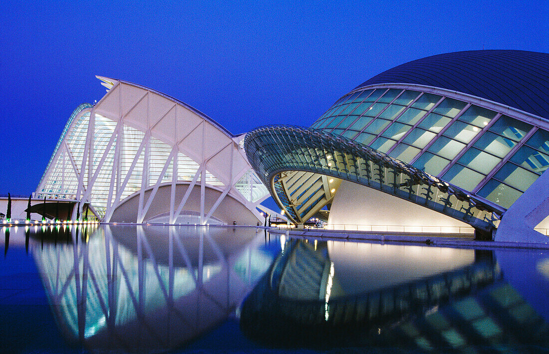 Hemisferic (planetarium and cinema). City of Arts and Sciences, by S. Calatrava. Valencia. Spain