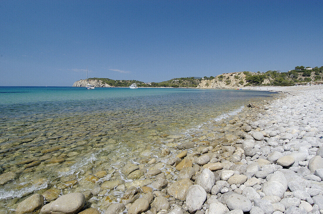 Es Jondal beach. Ibiza, Balearic Islands. Spain