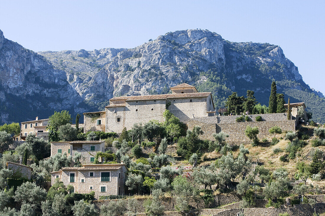 Church, Deià. Serra de Tramuntana, Majorca, Balearic Islands, Spain