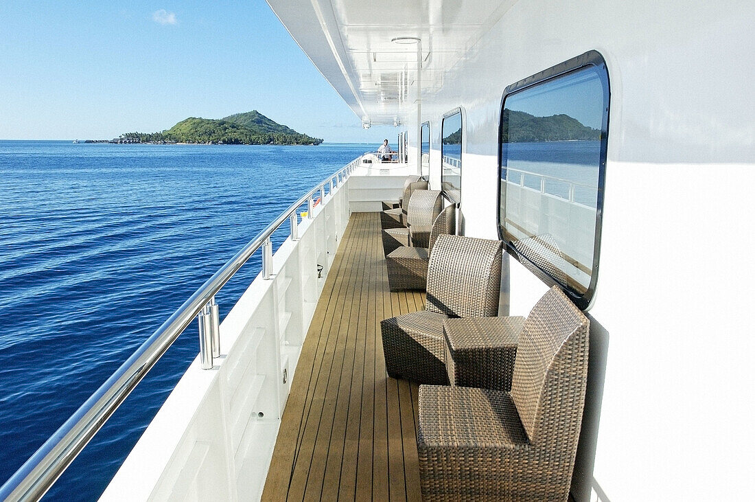 Cruise on the luxury 30 cabins yacht Tia Moana . Leeward islands. French Polynesia . South pacific