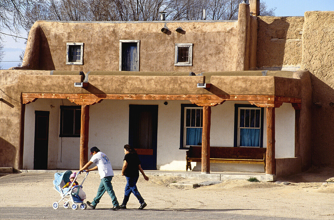 Santo Ildefonso Indian pueblo. New Mexico, USA