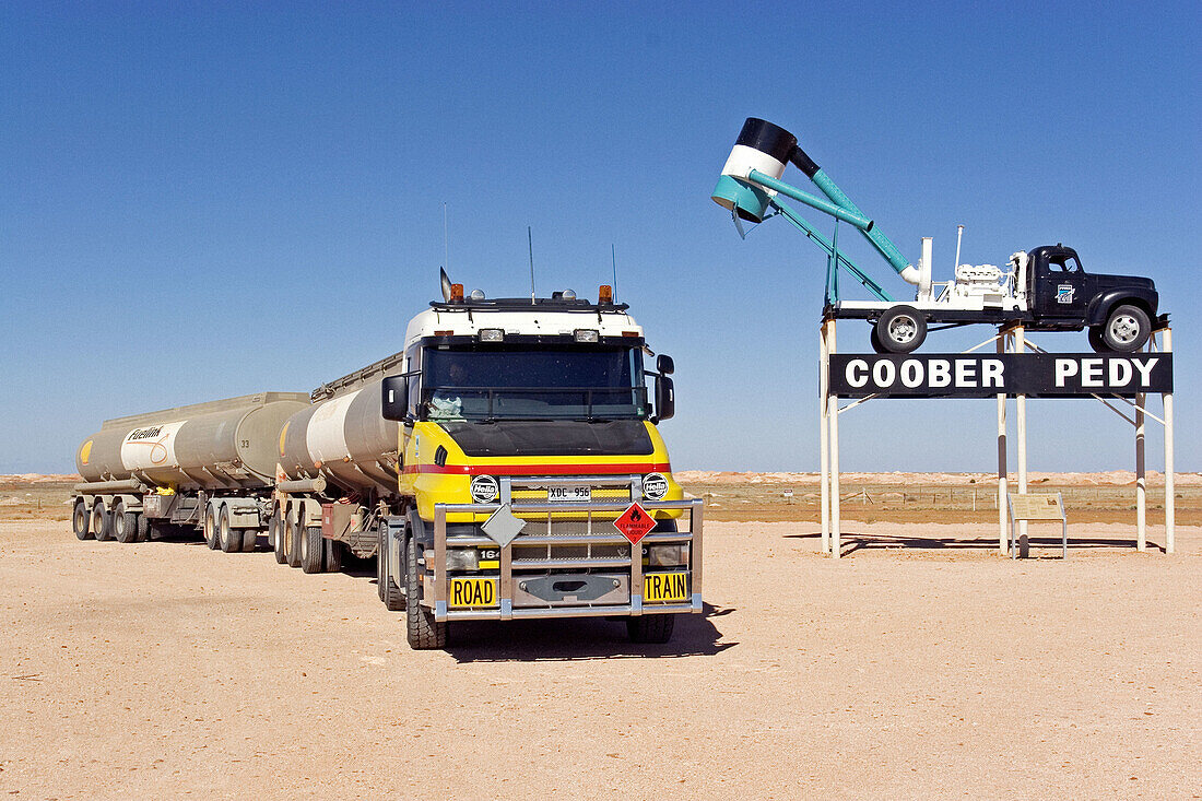 Road Train. Coober Peby. South Australia. Australia