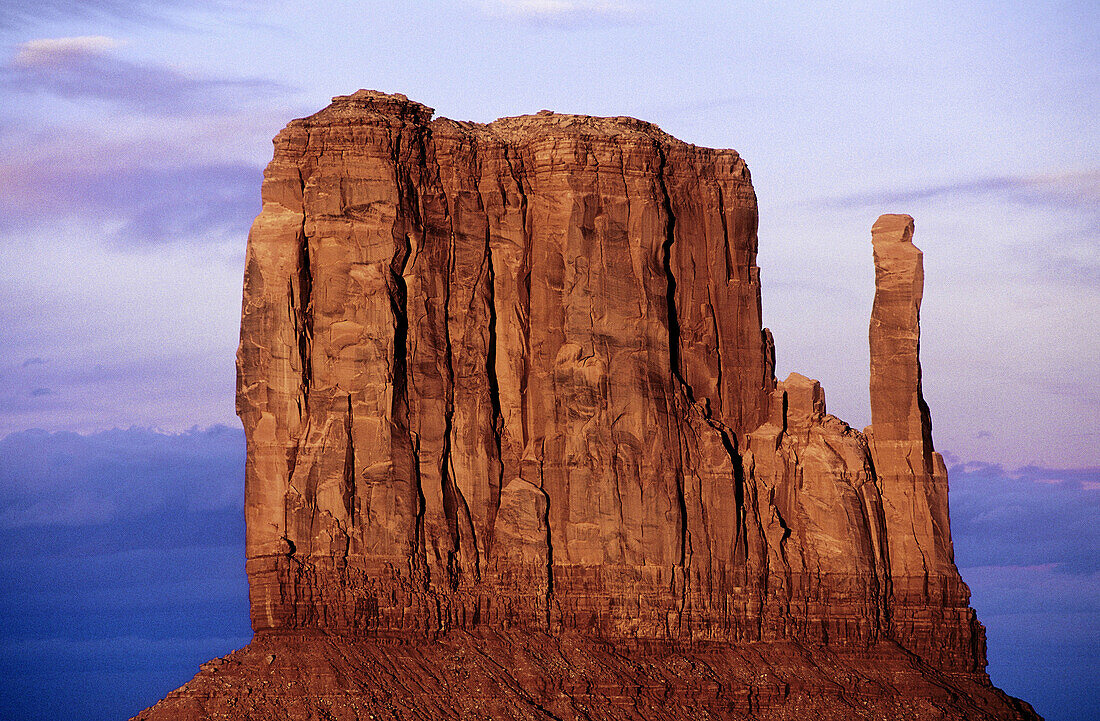 Landscape of red mesas. Monument valley, Navajo reservation. Utah. United states (USA)