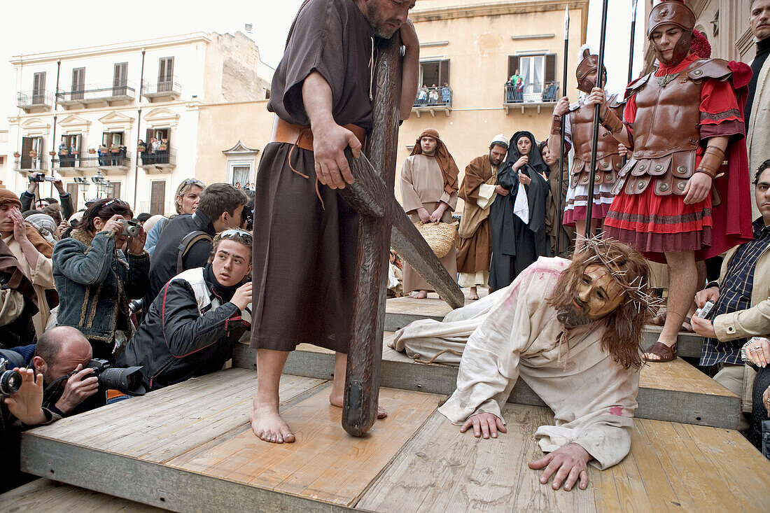 Holy Week procession in Marsala. Sicily, Italy