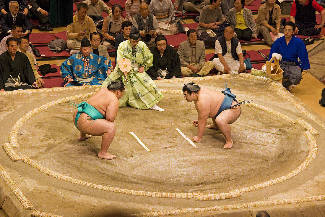 May Sumo tournament in Ryogoku kokugikan. Asakusa.Tokyo. Japan