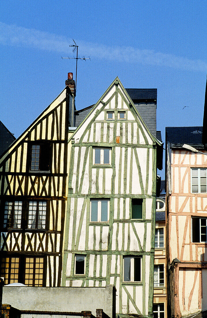 Half timbered houses, Rouen. Normandy, France