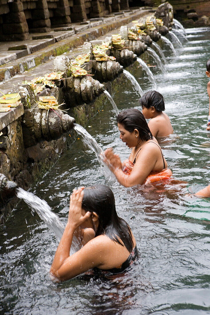 The Tampaksiring, Pura Tirta Empul baths. Island of Bali . Indonesia