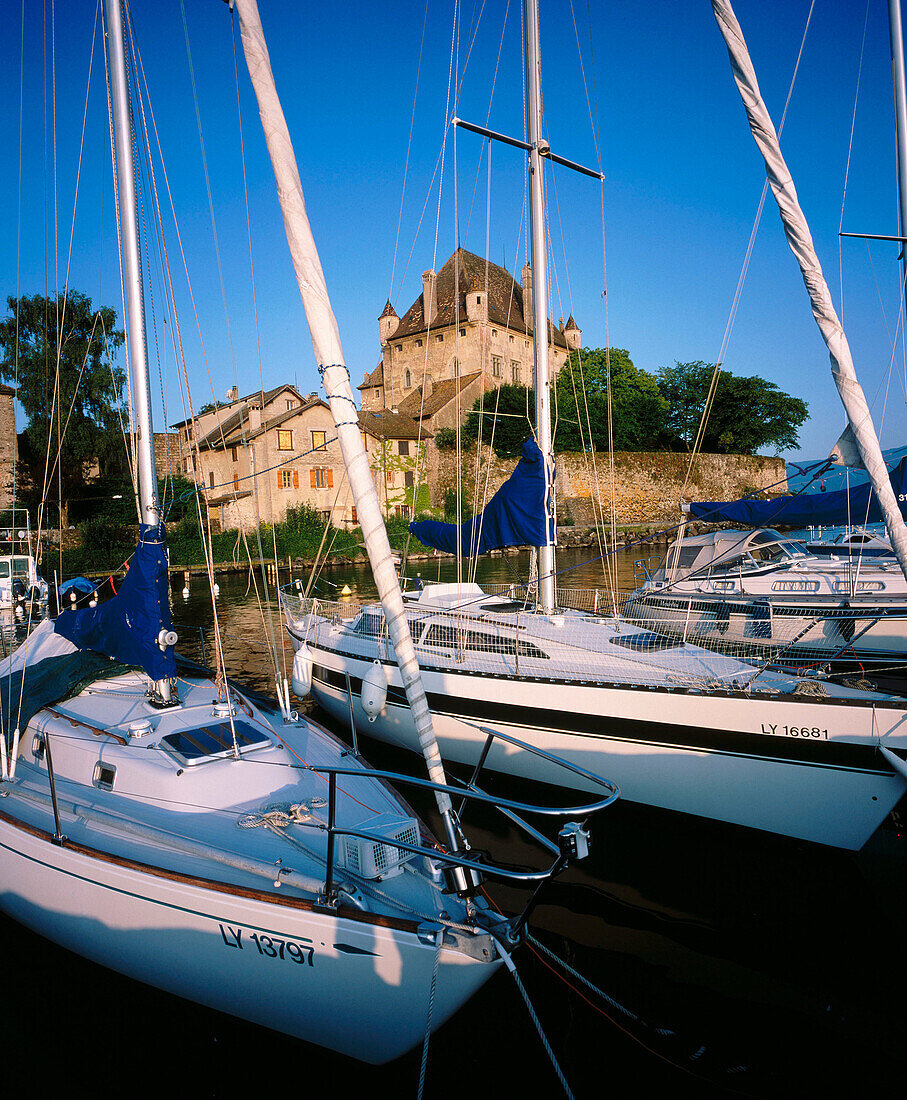 Yvoire on Lake Geneva. Haute-Savoie. France