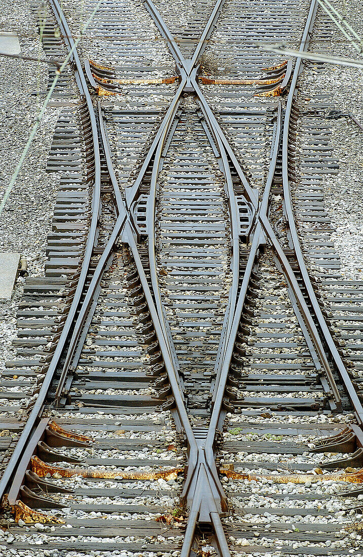 Bahnhof. Hendaye. Aquitanien, Frankreich