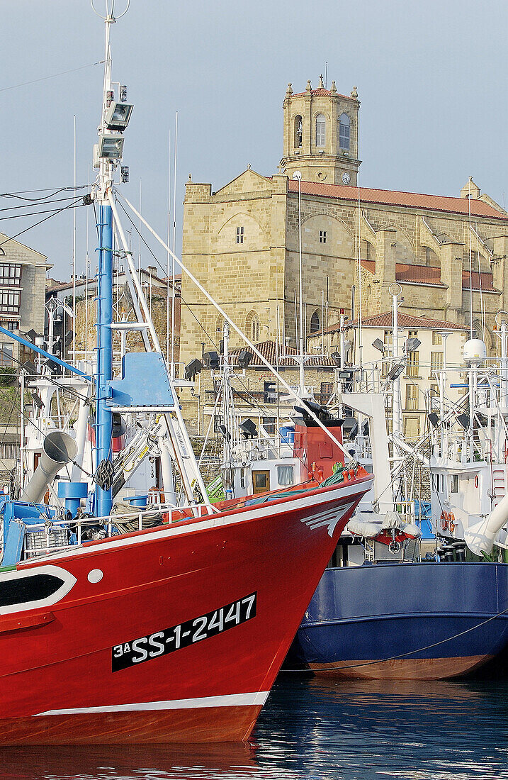 Fischereihafen. Getaria. Guipúzcoa, Spanien