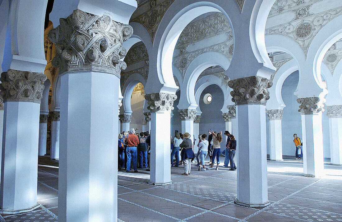 Synagoge Santa María la Blanca, Mudéjar-Stil, 12. Jahrhundert. Toledo. Spanien