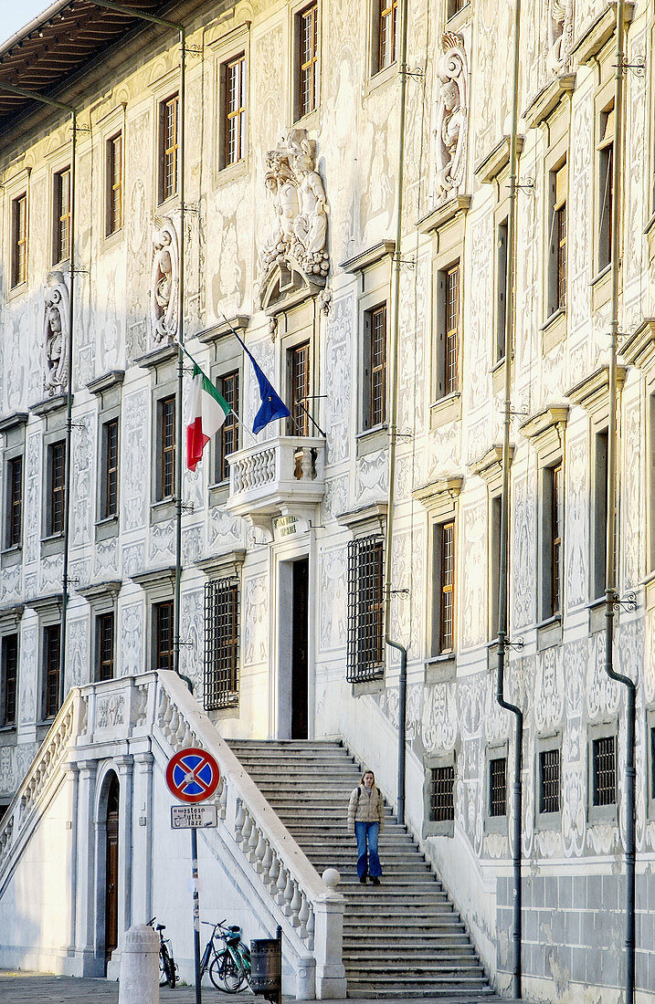 Palazzo della Carovana dei Cavalieri at Piazza dei Cavalieri by Giorgio Vasari. Pisa. Italy