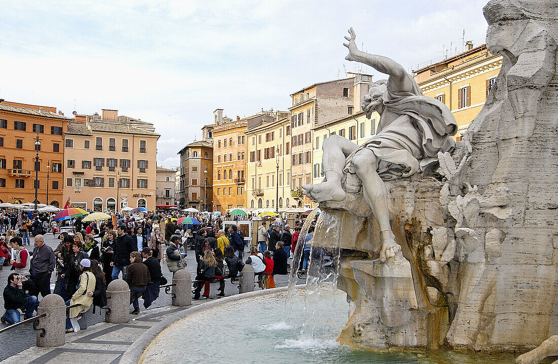 Brunnen der Flüsse auf der Piazza Navona. Rom. Italien