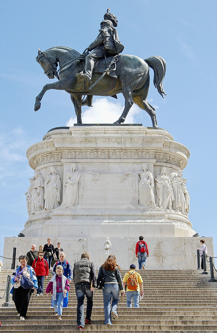 Denkmal für Vittorio Emanuele II. auf der Piazza Venezia. Rom. Italien