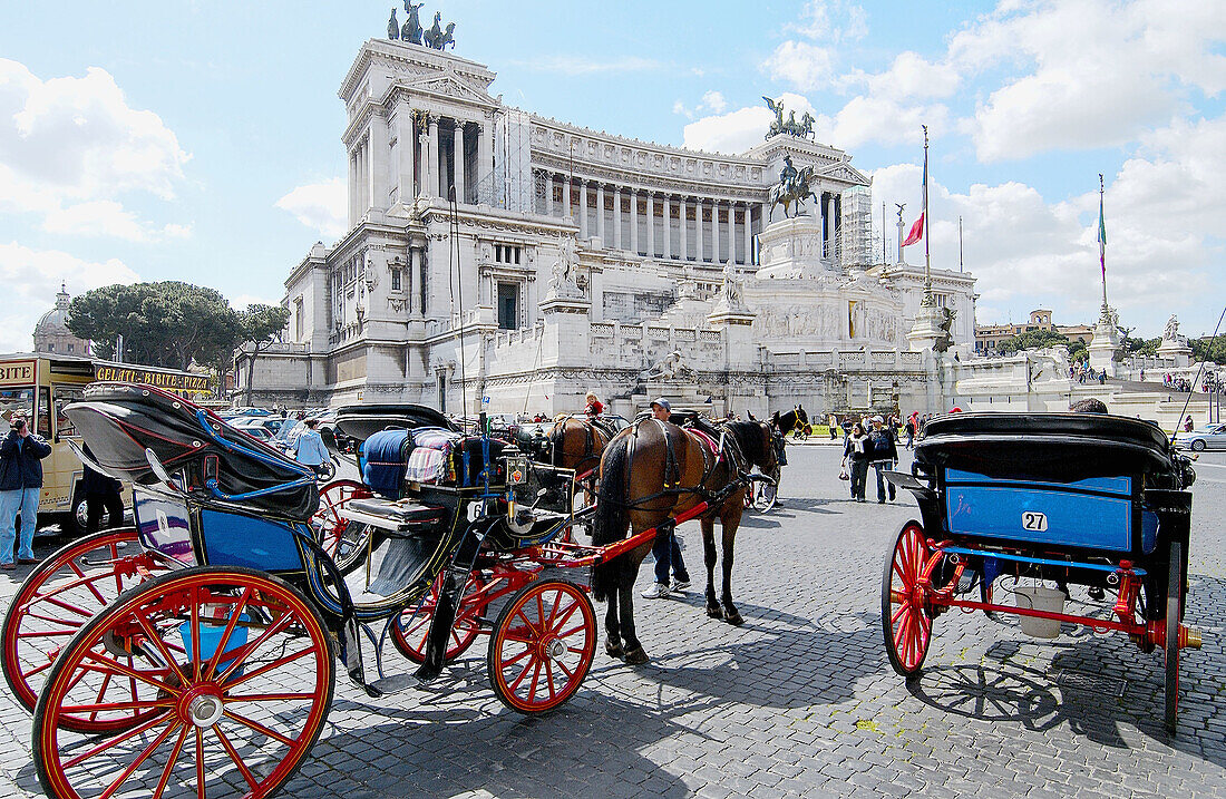 Denkmal für Vittorio Emanuele II auf der Piazza Venezia. Rom. Italien