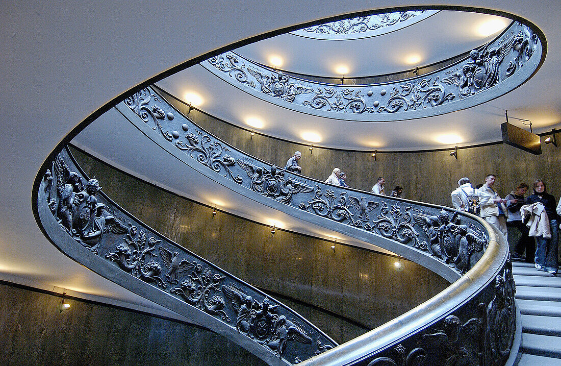 Spindeltreppe von Donato Bramante in den Vatikanischen Museen. Vatikanstadt, Rom. Italien