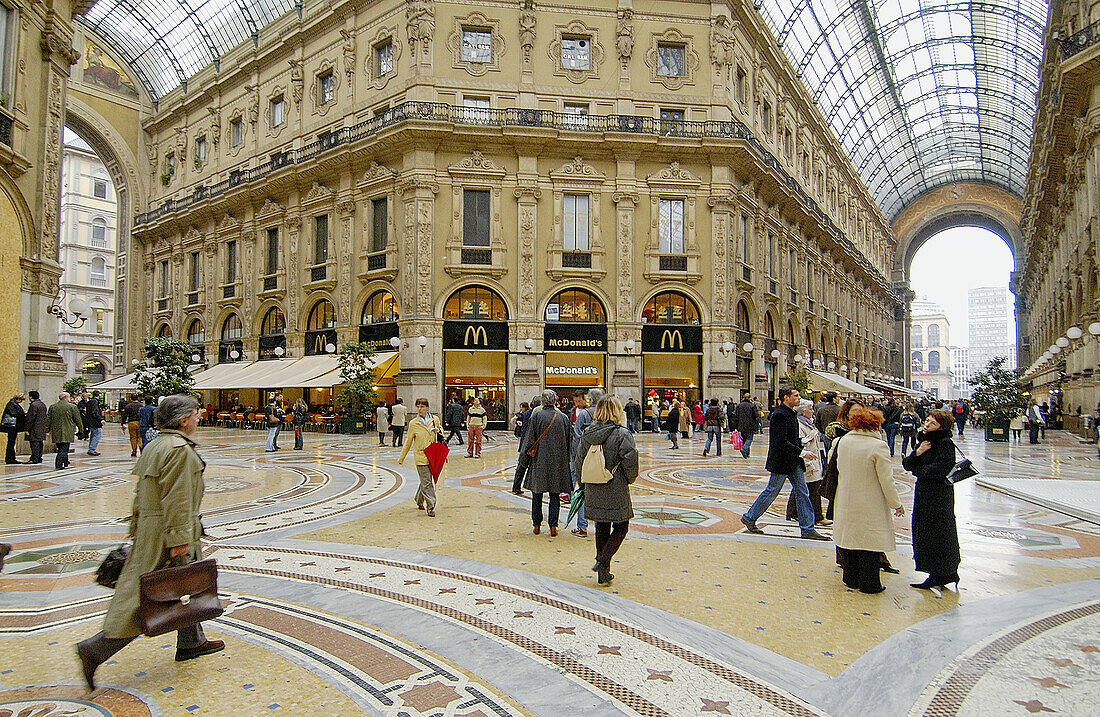 Vittorio Emanuele II Gallery. Milan. Lombardy, Italy