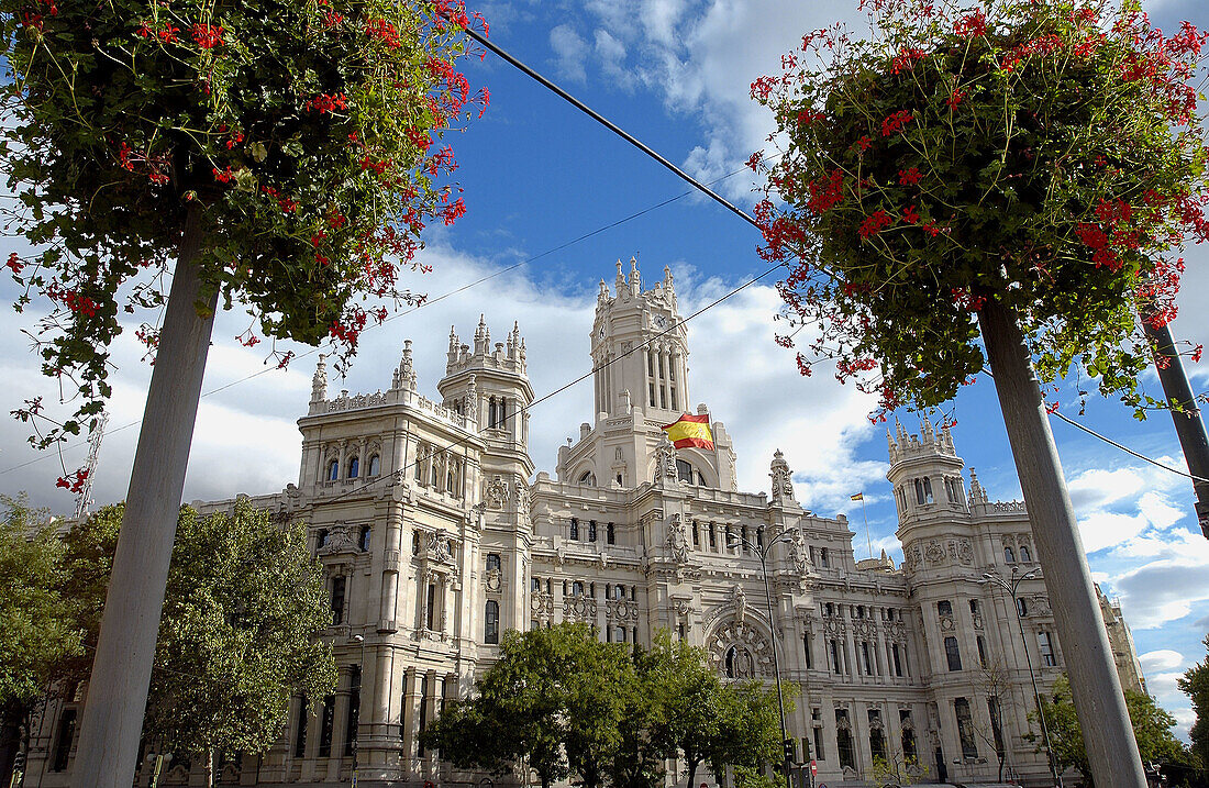 Palacio de Comunicaciones am Platz La Cibeles. Madrid. Spanien