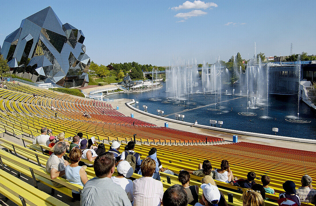 Futuroscope, Bild- und Ton-Themenpark. Poitiers. Vienne, Poitou-Charentes, Frankreich