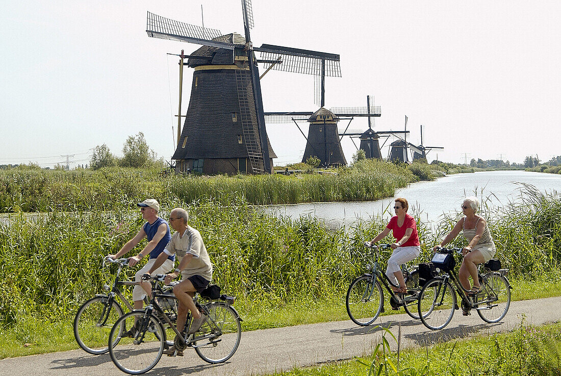 Windmühlen. Kinderdijk. Niederlande