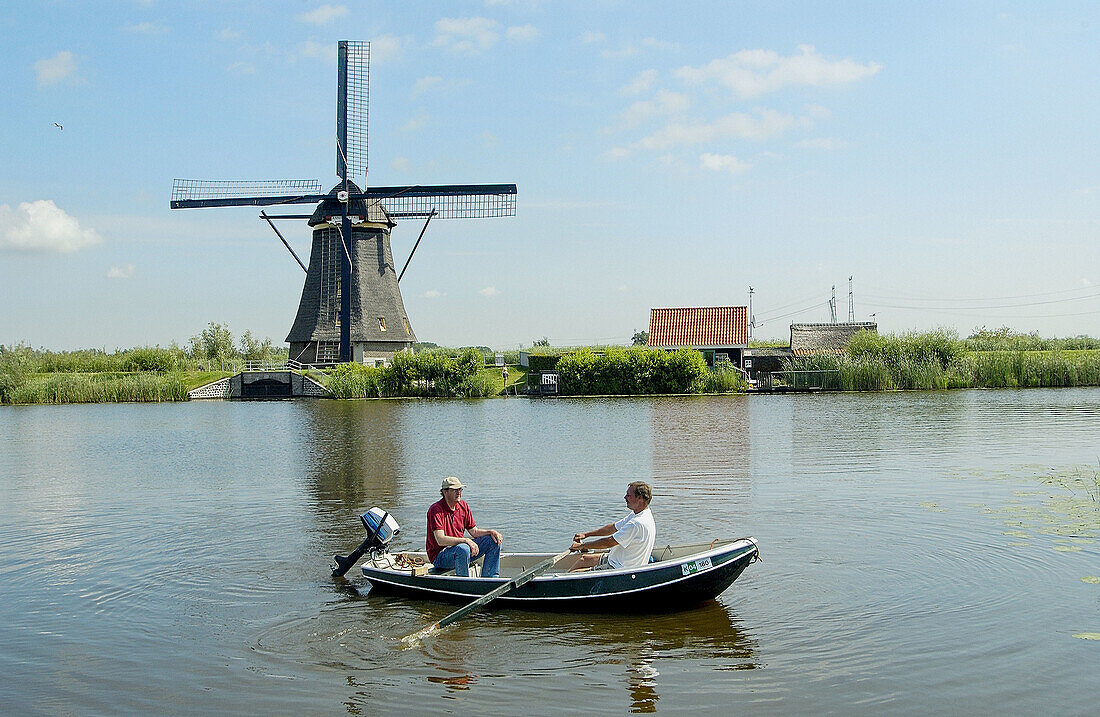 Windmühlen. Kinderdijk. Niederlande