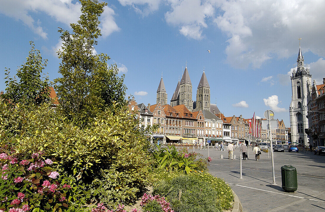 Grand-Place. Tournai. Hennegau, Belgien