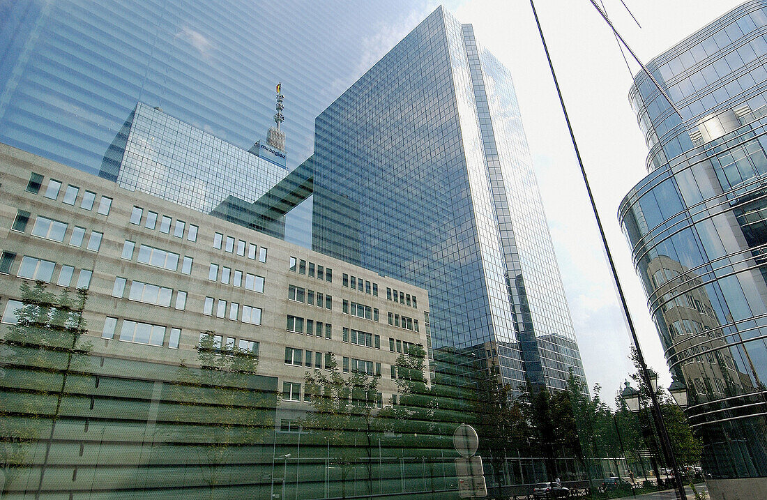 Office buildings, Boulevard du Roi Albert II. Brussels, Belgium