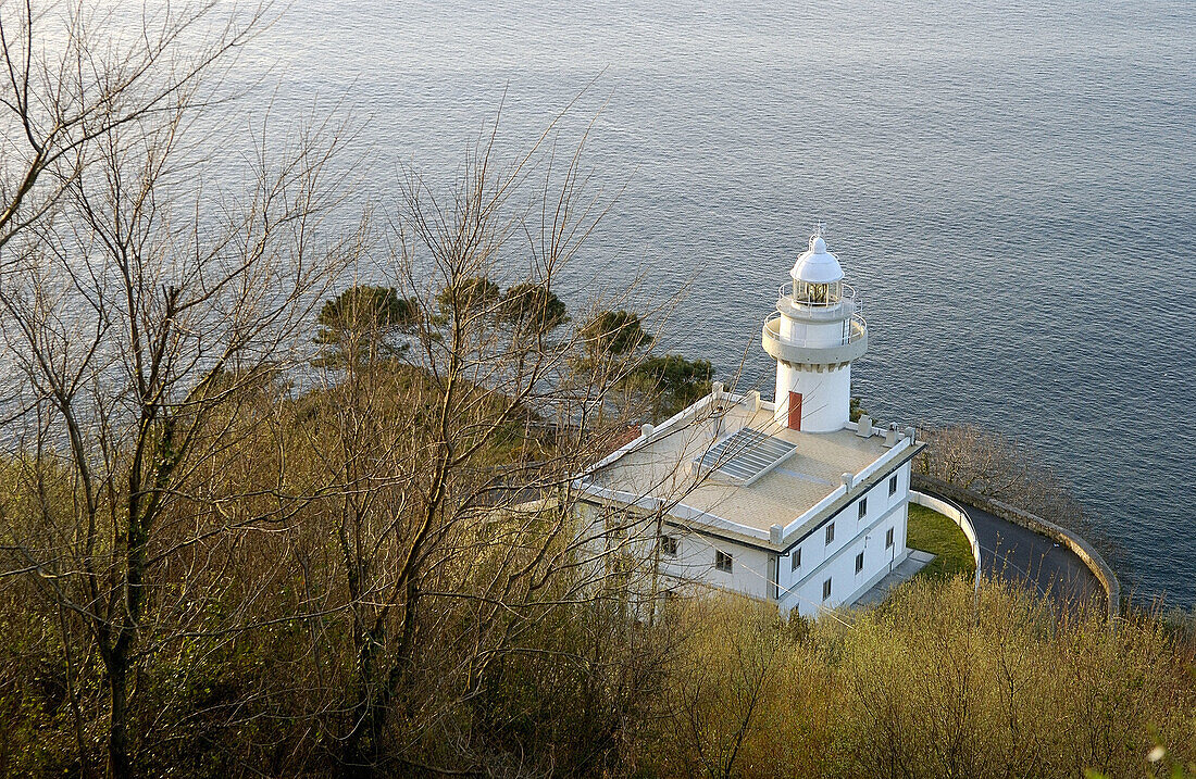 Igeldo lighthouse. Bay of Biscay. Donostia, San Sebastian. Euskadi. Spain.