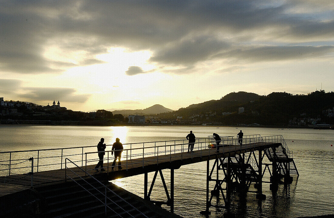 Bucht La Concha. Donostia, San Sebastian. Euskadi. Spanien.