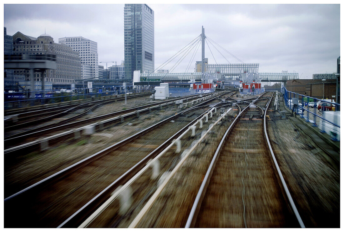 London transport, Canary Wharf. England, UK