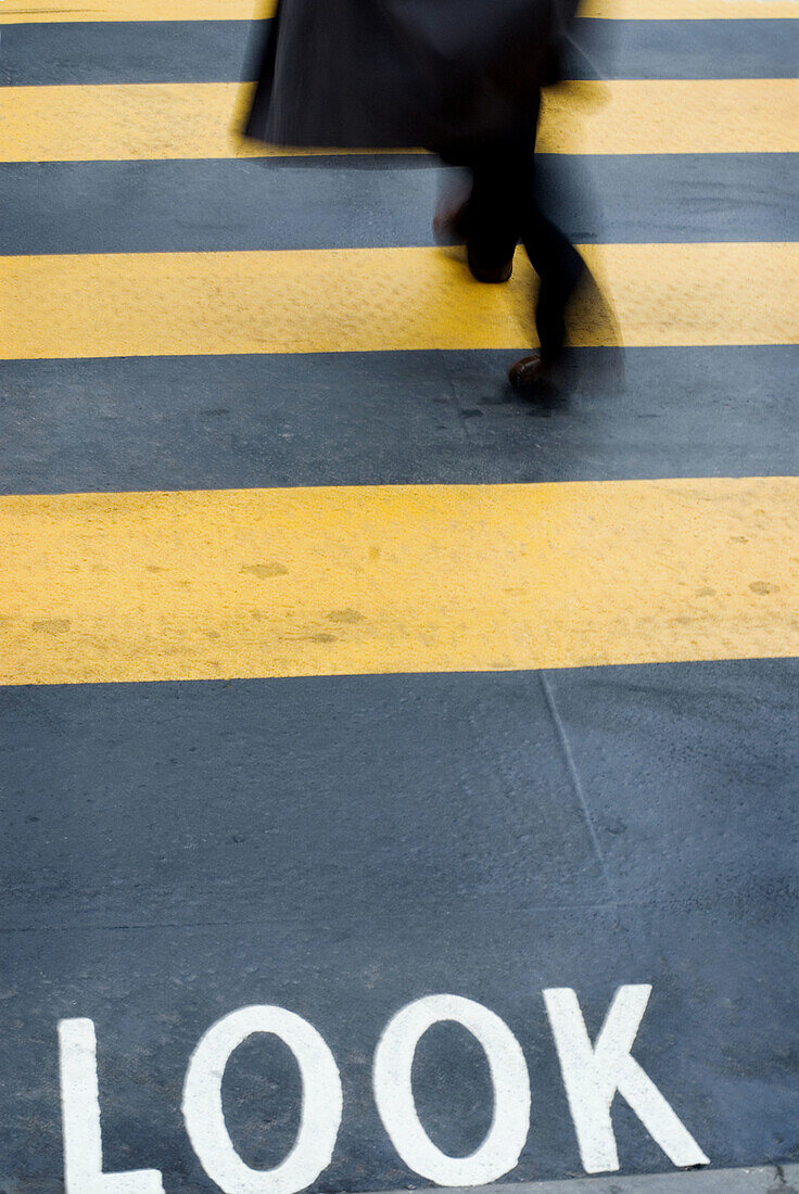 Look , Crosswalk. Liverpool Station, London. England. UK