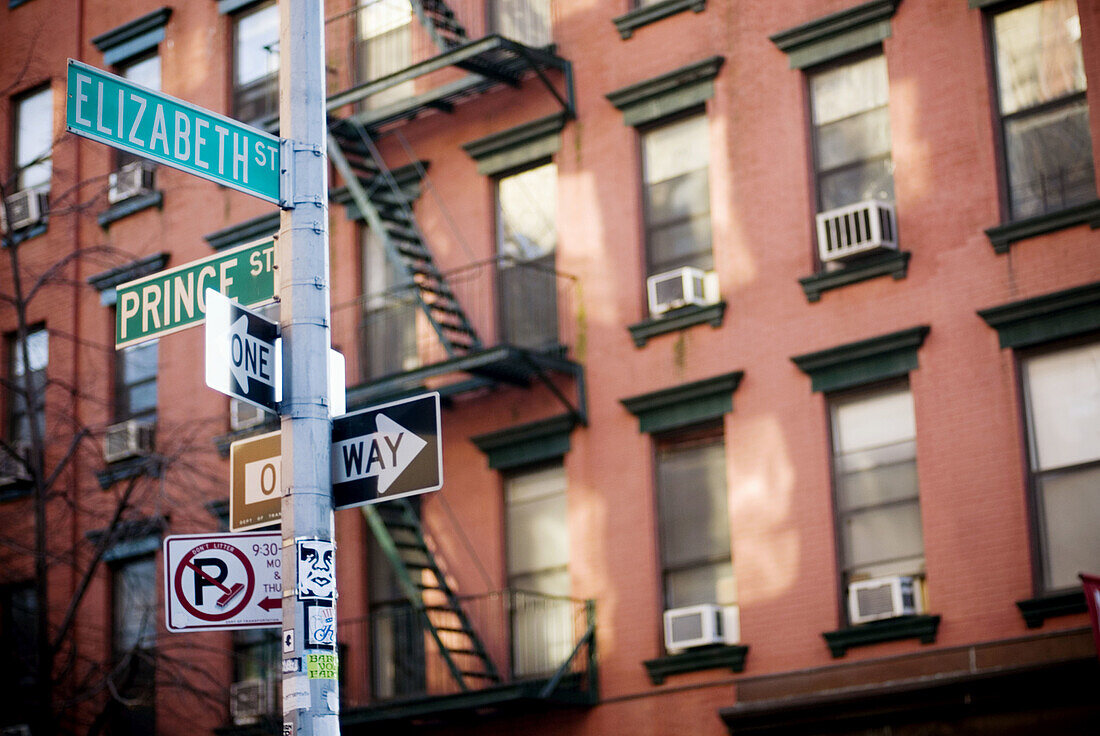 New York street signal. USA